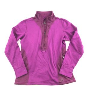 REI 1/2 Zip Purple Pullover Long Sleeve Sweatshirt
